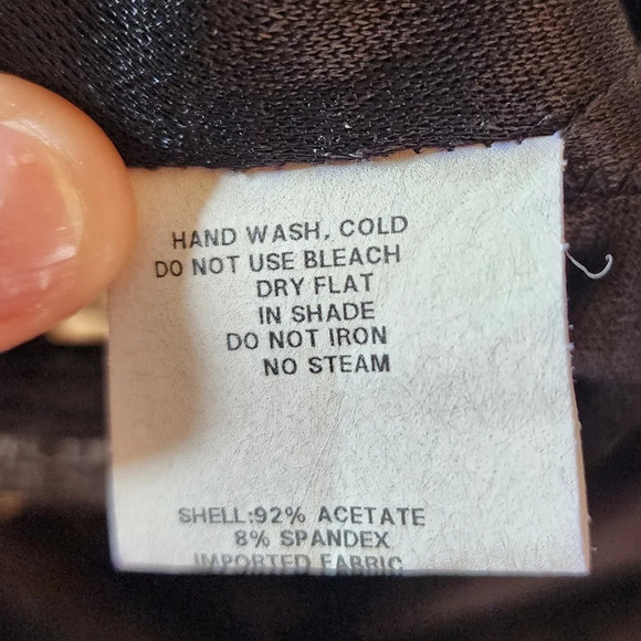 Gunne Sax black sparkle spaghetti strap low back maxi dress.  Size 9. - Picture 9 of 15